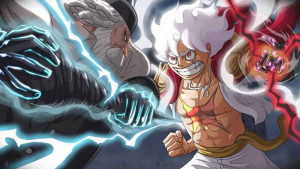 Chapter 1108 One Piece, Pertarungan Memanas Antara Nika Vs Saturnus & Kizaru