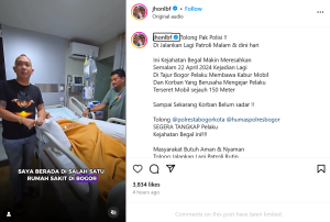 Jadi Korban Begal di Jalan Raya Tajur Bogor Timur, Pengemudi,..